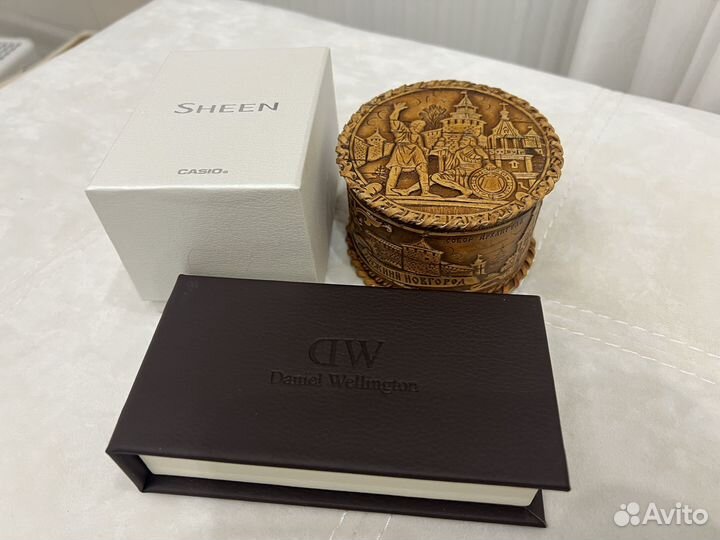 Коробка для часов DW Casio из бересты