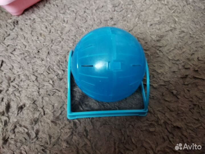 Клетка для хомяка большая с домиком, бутылкой, шар