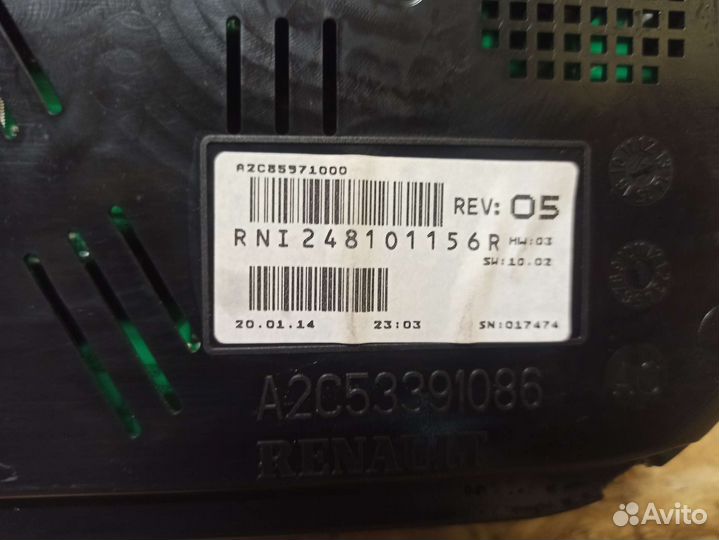 Панель приборов Renault Fluence