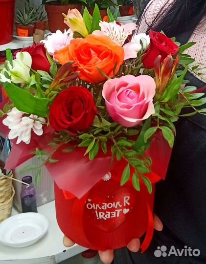 Букет цветов в коробке