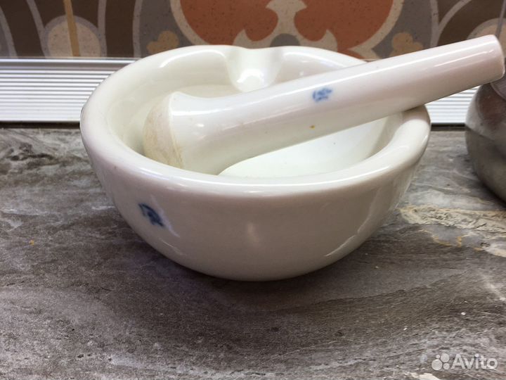 Ступка с пестиком фарфор