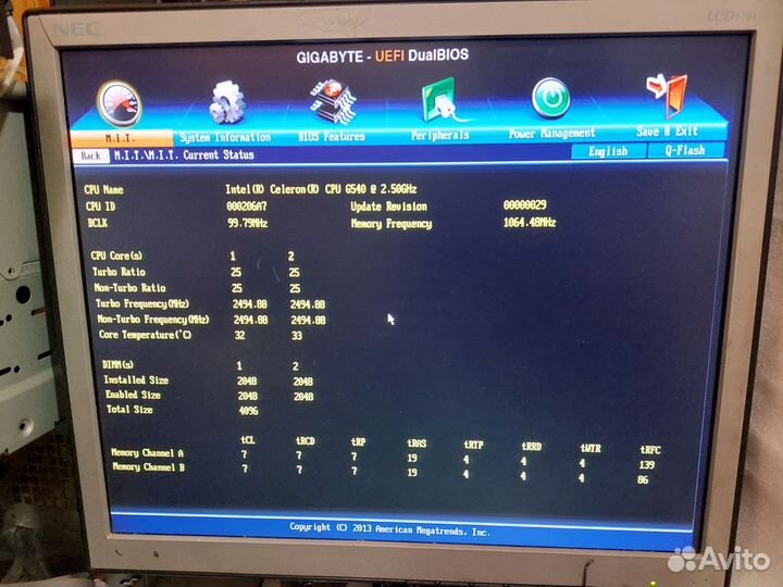 Материнская плата 1155 Gigabyte H61m