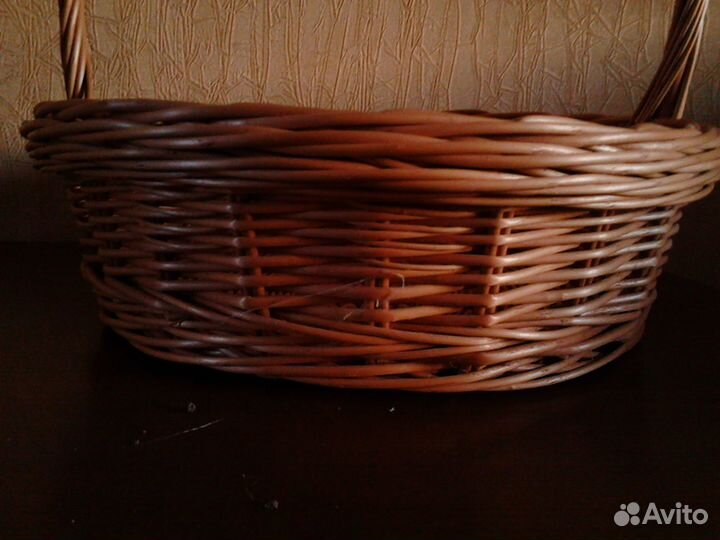 Корзина круглая плетеная