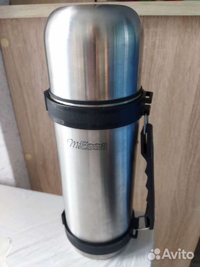 Термос MiEssa, 1 л, с ручкой, нерж. сталь