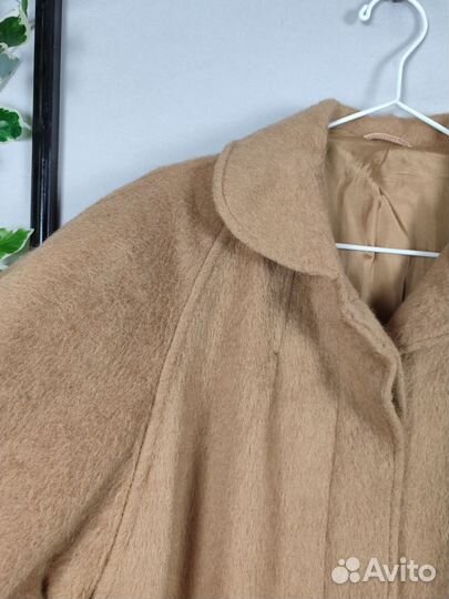 Винтажное шерстяное женское пальто р.52