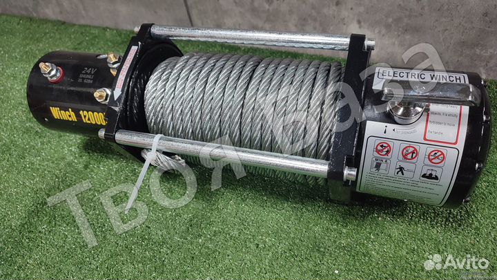 Лебедка автомобильная 12000 LBS метал 24 вольта