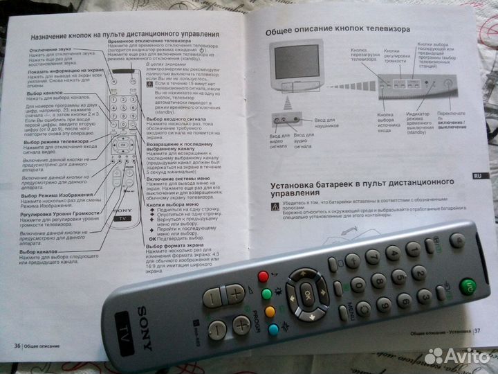 Телевизор Sony 37см