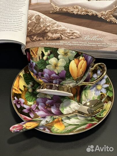 Чайная пара Англия Staffordshire