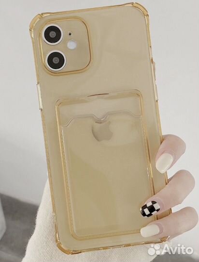 Чехол с карманом для карт на айфон 11