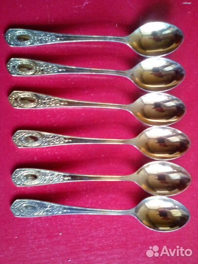 Ложки чайные позолоченные