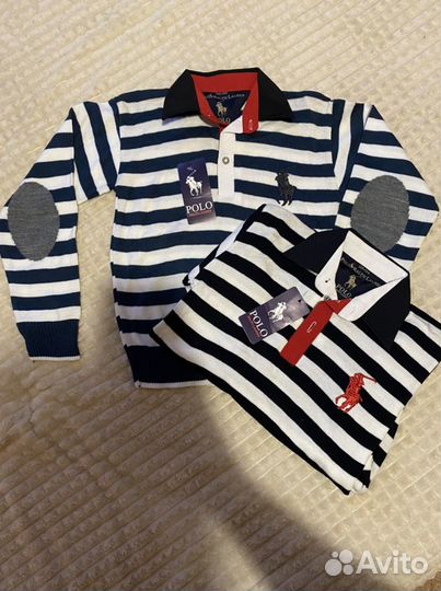 Поло с длинным рукавом для мальчика