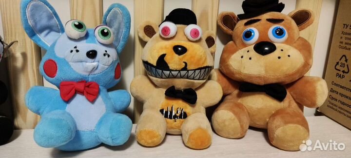 Мягкие игрушки персонажи fnaf(цена за 6 шт.)