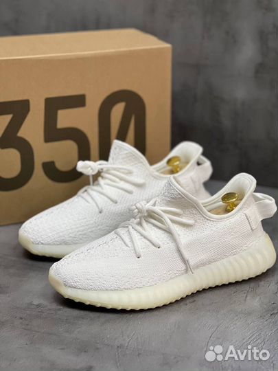 Кроссовки белые adidas yeezy boost 350 v2 (36-45 р