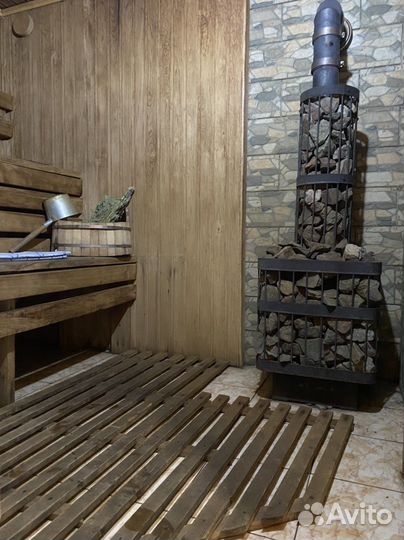 Баня на дровах с бассейном