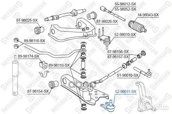 Опора шаровая нижняяToyota Hi-Ace 83-95 529801