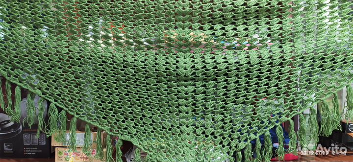 Шикарный треугольный платок, палантин