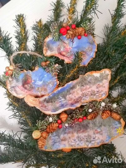 Елочные игрушки ручной работы