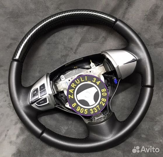 Руль lancer 10. Лансер 10 (вставка карбон )