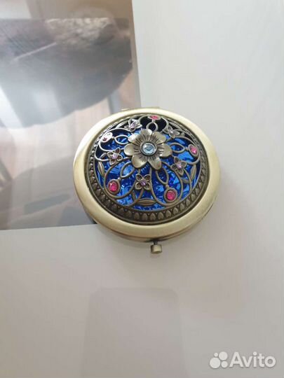 Зеркало карманное винтажное двойное