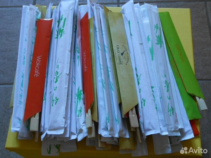 Палочки деревянные бамбуковые китайские много