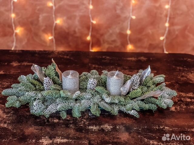 Новогодняя композиция на стол decor декор нобилис