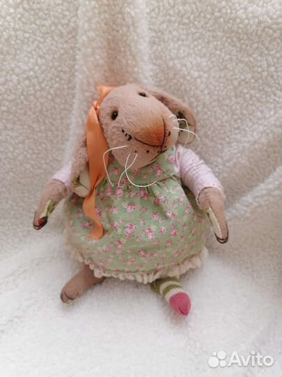 Крольчиха, мишки тедди, интерьерные игрушки