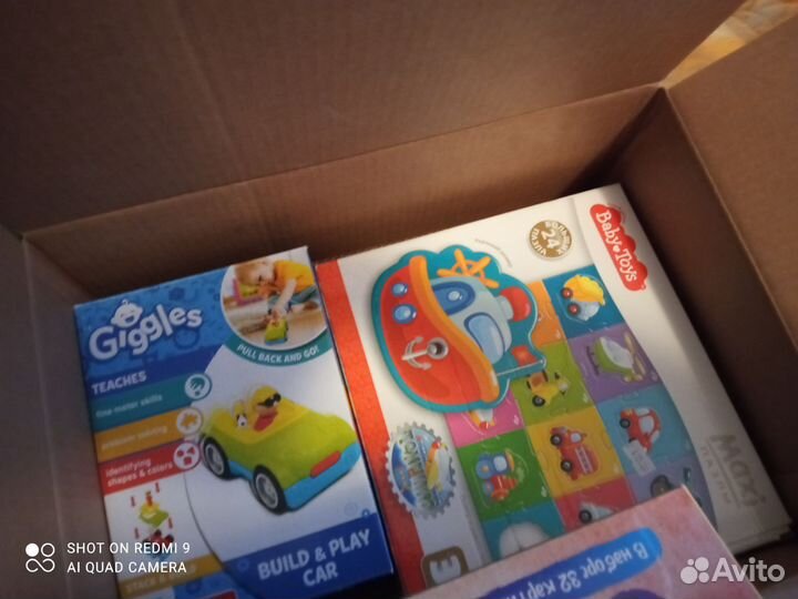 Коробка развивающих игрушек для детей от 2х лет
