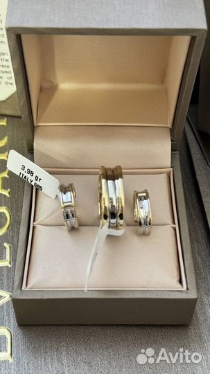 Золотые серьги bvlgari 585 пробы