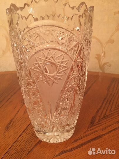 Ваза хрустальные для цветов Богема (Чехия)