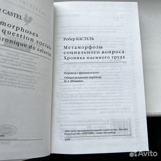 Метаморфозы социального вопроса Кастель