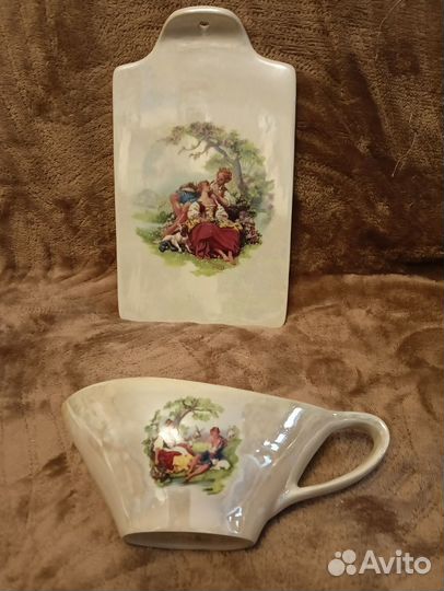 Доска и Соусник Дулево СССР в стиле Мадонна