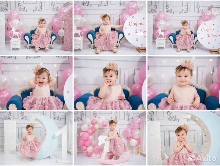 Фотосессия на Годик для Девочки в студии