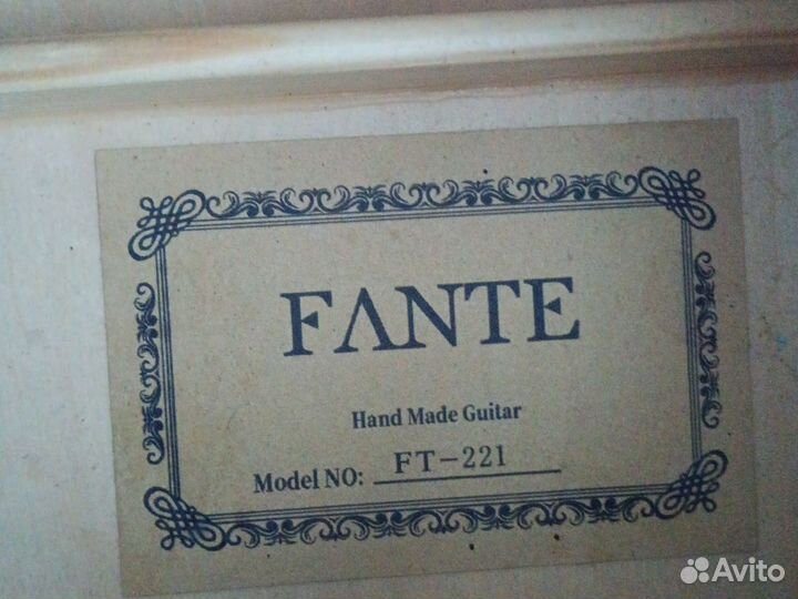 Акустическая гитара fante-ft221