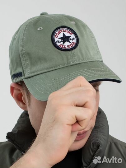 Кепка бейсболка мужская олива Converse