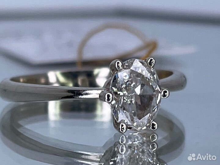 Золотое кольцо с брилл. 0.80 ct