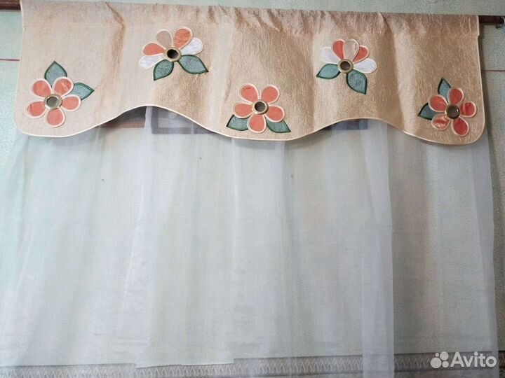 Тюль с жёстким ламбрекеном