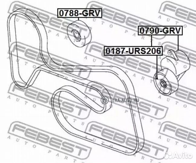 Febest 0790-GRV Натяжитель ремня