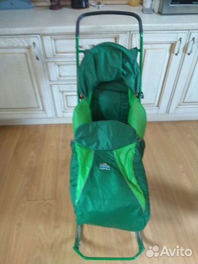 Детские санки коляска с колесами