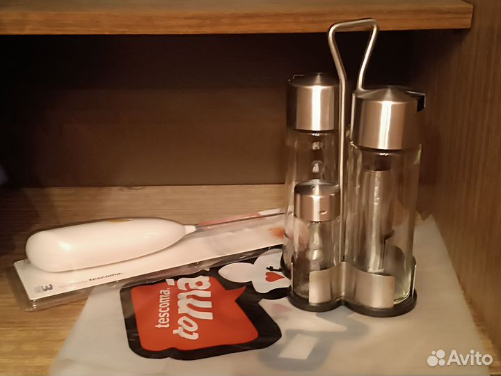 Набор соль перец масло уксус капучинатор Tescoma