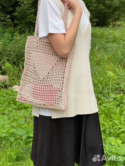 Сумка авоська в стиле Prada