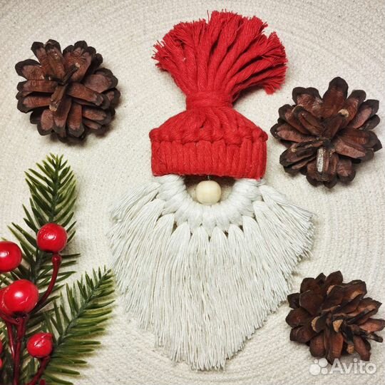 Елочные игрушки в технике макраме Комплект № 2