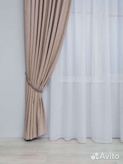Готовый тюль на ленте канвас 300*260см и 500*260см