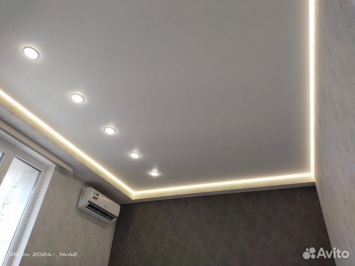 Установка натяжных потолков без посредников