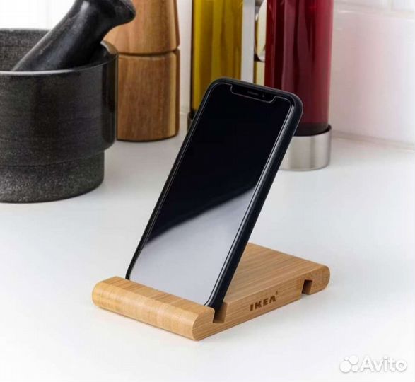Подставка IKEA для телефона/планшета бамбук
