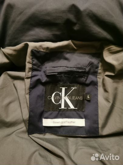 Оригинальный calvin klein мужской пуховик L