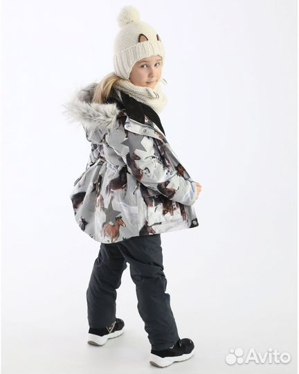 Куртка для девочки Molo Cathy Fur Winter Horses