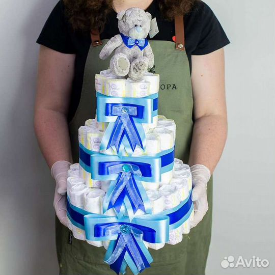 Торт из памперсов подгузников