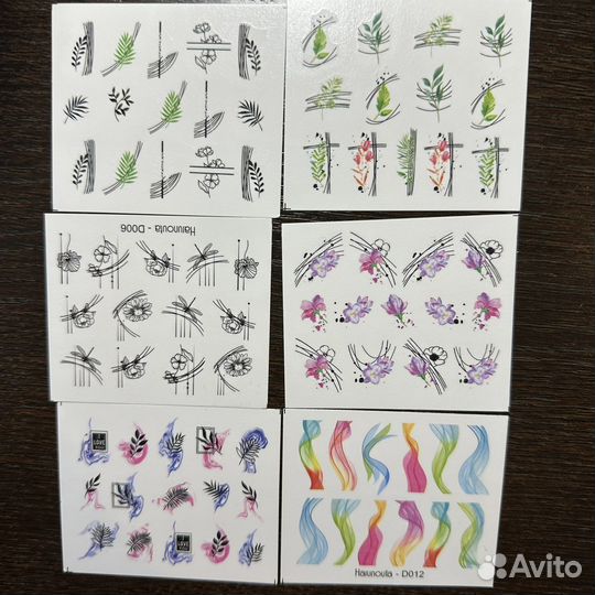 Наклейки для ногтей маникюр слайдеры