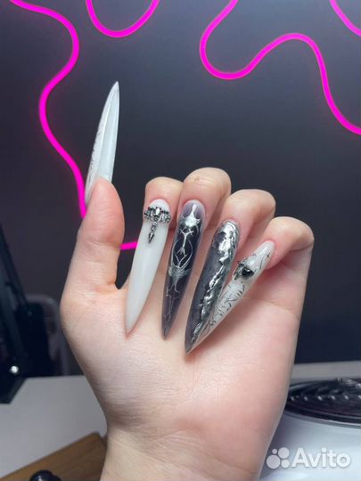 Крейзи ногти маникюр (всё включено)