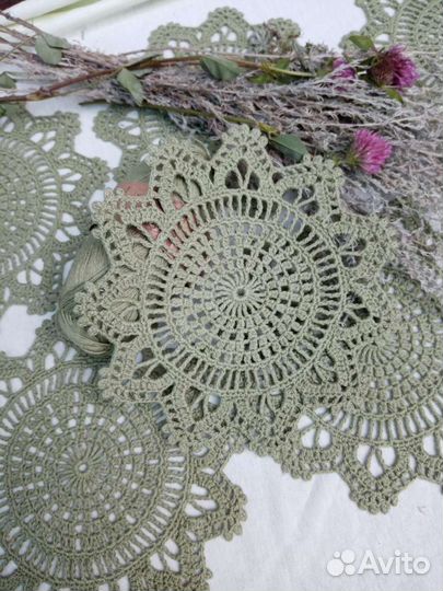 Салфетки ажурные Светлая полынь